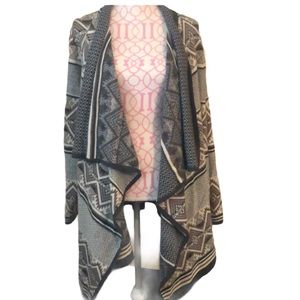 Leo & Nicole Fall Winter Cozy Casual Shawl Collar Open Front Cardigan EUC